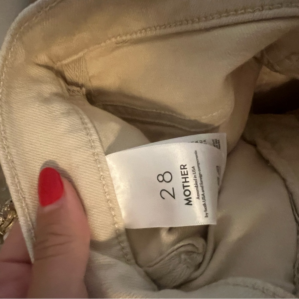MOTHER Cream High-Rise Flare Jeans - Picture 2 of 3